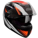 Capacete Peels Icon Hawk Preto Vermelho C/ Óculos Tamanho 62