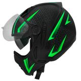 Capacete Peels Mirage Storm Preto e Verde Fosco Tamanho:58
