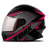 Capacete pro tork r8 rosa vis espelhada tam 56