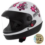 Capacete Sport Moto For Girls Branco Pro Tork