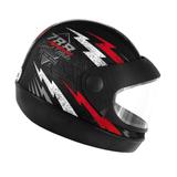 Capacete Super Sport Moto 788 Preto e Vermelho Pro Tork
