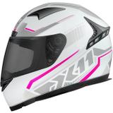 Capacete X11 Volt Dash Branco/Rosa