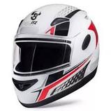 Capacete Zarref V3 Taurus - Vermelho e branco - Tamanho 56