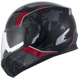 Capacete zeus 813 race an10 matt black/red - special edition