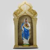 Capela Com Imagem Sagrado Coração De Maria (36Cm) - Inquebrável - Procade