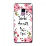 Capinha Silicone Personalizada Husky TPU Galaxy S9 Sonhe Acredite e Faça