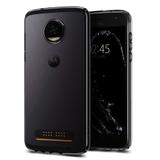 Capinha Silicone Premium Fumê Ultra Fina Motorola Moto Z Play - Hrebos