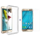 Capinha Silicone Zenfone 3 ZE520KL TPU Anti Impacto Transparente + Película - Hrebos