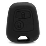 Carcaça Capa Frontal Botão Chave Peugeot 206 207 307 Hoggar Citroen C3 Xsara Picasso Preto 2 Botões - B.b imports