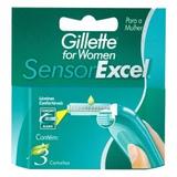Carga Gillette Sensor Excel Feminino C/3 unidades