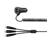 Carregador Automotivo 3 em 1 Type C + IPhone + Micro USB com 2 Portas USB 3,4A Preto Multilaser - CB140