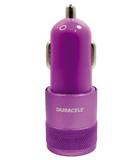 Carregador automotivo com duplo USB 2.1A roxo - Duracell