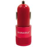 Carregador automotivo com duplo USB 2.1A vermelho -Duracell