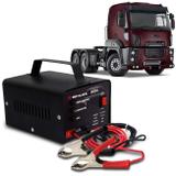 Carregador Bateria Automotivo Para Caminhão Shutt Bivolt 12V 5A 60W Led Indicador Auxiliar Partida