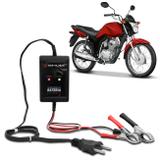 Carregador de Bateria Led Automotivo Para Moto Shutt 12V 2000mAh 24W Auxiliar Partida Indicador