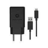 Carregador de Parede Motorola Turbo Power, 15W, 100-240V, com Cabo Micro USB Preto
