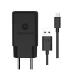 Carregador De Parede Motorola Turbo Power, 15w, 100-240v, Com Cabo USB Tipo-c Preto 3.0