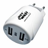 Carregador de Viagem com 2 Saídas USB 127/240V - DNI 7085 - Key west