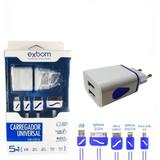 Carregador Para Celular Exbom Tablet Iphone Motorola Sony Lg Galaxy UNIVERSAL