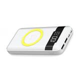 Carregador Portátil 10.000Mah LED Wireless PN-886 Branco - Pineng