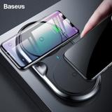 Carregador Sem Fio Wireless Indução Qi 5W, 7,5W, 10W Fast Charger Dual Charger Preto Baseus