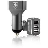 Carregador Veicular Ferrari 3 Entradas USB Cinza
