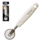 Carretilha /cortador de pastel de inox cabo de plastico branco 17,5 cm - Original line