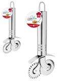 Carretilha Dupla Cortador Inox Pizza Pastel Massa - Art house
