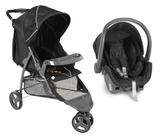 Carrinho 3 Rodas Cross Trail com Bebê conforto Preto - Galzerano