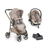 Carrinho Bebê Galzerano Olympus Capuccino 1440 vira moisés com Bebê Conforto Cocoon e Base
