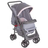 Carrinho Bebê Galzerano Pegasus Cinza/Rosa 1345GCZR