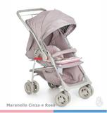 Carrinho Bebê Maranello II Cinza Rosa Galzerano
