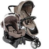 Carrinho Bebê Travel System Compass II Cappuccino-Caracol M. - Kiddo