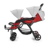 Carrinho Berço-Passeio Para Gêmeos - Double Weego Vermelho - Multilaser