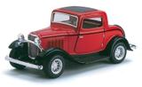 Carrinho Calhambeque Vermelho Miniatura Ferro Fricção - Kinsmart