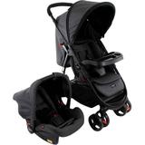 Carrinho Com Bebê Conforto Next Preto Mescla - Cosco