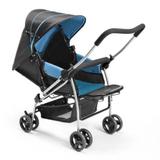 Carrinho com Bebê Conforto Travel System Flip Azul-Multikids