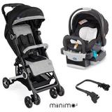 Carrinho com Bebê Miinimo Black Night + Cadeira Keyfit - Chicco