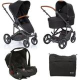 Carrinho Como 4 Moisés Bebê Conf Adap Woven Black Abc Design
