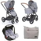 Carrinho Como 4 Moisés Bebê Conf Adap Woven Grey Abc Design