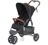 Carrinho de Bebe Abc Design Moving Light Woven Black Couro