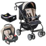 Carrinho de Bebê AT6 K com Cadeira Touring SE Bege + Base - Burigotto