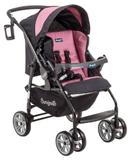 Carrinho De Bebê At6 K - Preto Rosa - Burigotto