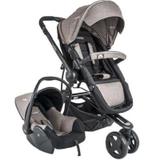 Carrinho de Bebê + Bebê Conforto Compass III Kiddo MG/Capuccino