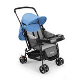 Carrinho De Bebê Berço Com Bandeja Nap Weego Azul - 4012