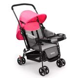 Carrinho De Bebê Berço Com Bandeja Weego rosa