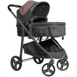 Carrinho de Bebê Berço, Passeio e Moises Olympus Grafite Rosa 1440GRO Galzerano