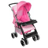 Carrinho De Bebê Berço Tutty Baby Reclinável Thor Plus Rosa New