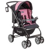 Carrinho de Bebê Burigotto At6 K Reversível Preto e Rosa IXCA2055PR05