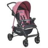 Carrinho de Bebê Burigotto Ecco Preto e Rosa 0 a 15kg - IXCA2057PR05